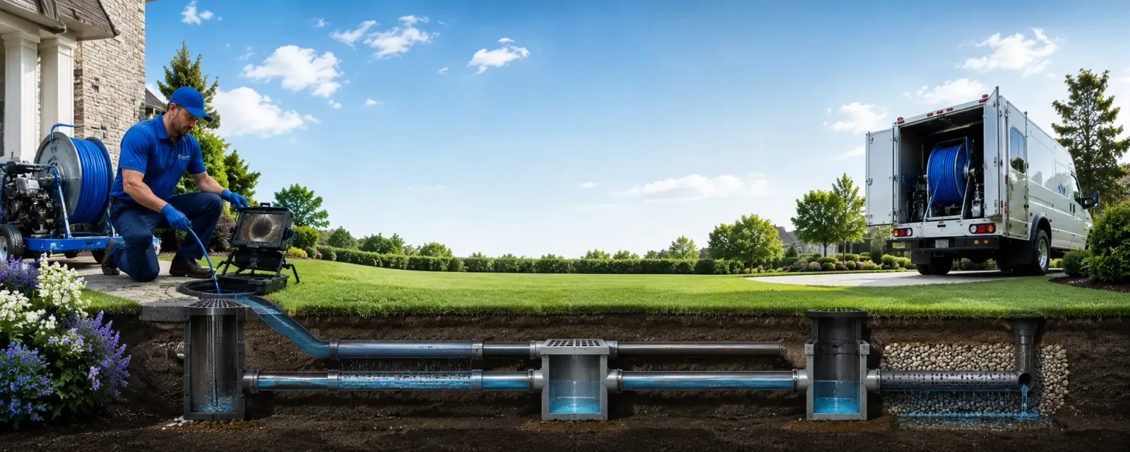 Outdoor drain cleaning information for Iroquois, SD